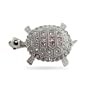 Sterling Silver Diamond Cubic Zirconia Turtle Pin