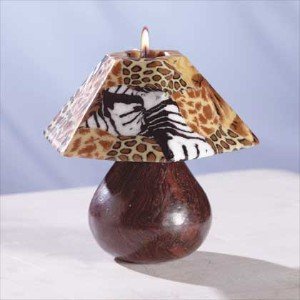 Safari Lamp Shade Candle - Style 33725
