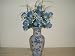 Silk Roses Flower Arrangement (Round Oriental Vase)