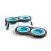 Popware for Pets Expandable/Collapsible Pet Feeder, Large, Turquoise
