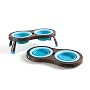 Popware for Pets Expandable/Collapsible Pet Feeder, Large, Turquoise