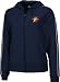 Denver Nuggets -Women's- Navy Full Zip Stretch Fleece Hooded Jacket - Small