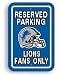 DETROIT LIONS SPORTS TEAM PARKING SIGN
