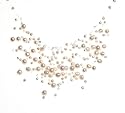 Oi! - Ladies' N0086 White Freshwater Pearl and Crystal Necklace 42cm + 5cm ext