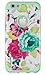 iPhone 6, DandyCase 2in1 Hybrid High Impact Hard Pink Floral Pattern + Mint Green Silicone Case Cover for Apple iPhone 6 (4.7