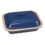 Le Creuset Stoneware 8-1/2-by-11-Inch Covered Deep Dish Baker, Blue