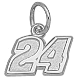 LogoArt Jeff Gordon Sterling Silver Very Small Number Charm