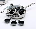 Clearview Stainless Steel 6 Cup Egg Poacher Set