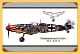 11x17 Trop Gustav Bf109 Messerscmitt German Aircraft Vintage Metal Sign