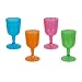 Northwest Enterprises N52090 Brights Plastic 2-Piece Wine Glass, 5.5-Ounce Capacity, Assorted Neon Pink/Green/Blue/Orange (20 Packs of 20)
