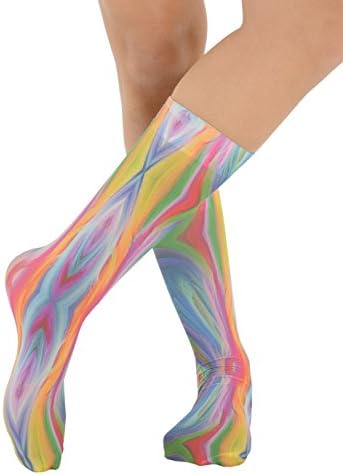 Womens Knee High Trouser Socks Colorful Psychedelic Printed sublimated socks Color:: Passion Fruit