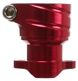 New Designz Spyder Band Clamp Low Rize Feed Neck - With Holes - Red