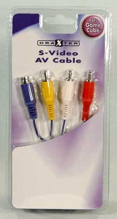 Childrens Toyshop  Video Games : Draxter Gamecube S-Video & AV Cable 2 metre