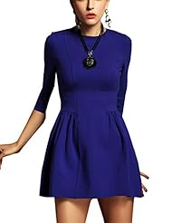 Polyester Lace Empire   Waistline Bubble Dress Tunic 