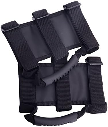 [2 Pack] Roll Bar Grab Handle for Jeep Wrangler Black