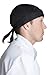 Fiumara Apparel Professionals Vented Head Wrap Black Ideal for Chef Hat Cotton - Made in USA