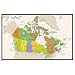 Map of Canada (Political) Art Poster- 24x36 custom fit with RichAndFramous Black 36 inch Poster Hangers
