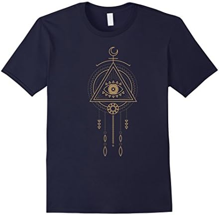 Men's Mandala T-Shirt Medium Navy