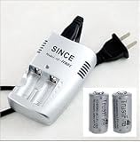 TrustFire/Ultrafire PROTECTED 3.6V Lithium Rechargeable CR123 Batteries and Auto Shut-off Charger - PROTECTED BATTERY!