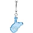 Light Blue State of West Virginia Belly Ring
