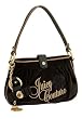 Juicy Couture Velour Rose Flower Small Shoulder Bag Tote Black