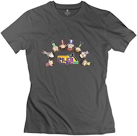 HESO Women's Korean Running Man T-shirts L DeepHeather