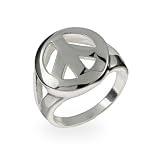 Sterling Silver Peace Sign Ring