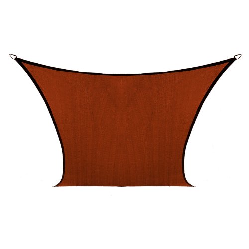Coolaroo Custom Square Shade Sail, Ochre, 18 by 18-Feet