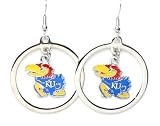 Kansas Jayhawks - NCAA Floating Logo Hoop Earrings