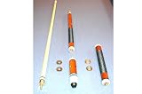 Adjustable Length and Weight 48 inch Maple Pool Cue - with Black Wrap