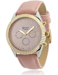 Brinley Co. Faux Leather Band Quartz Watch
