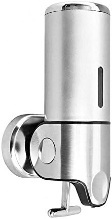 Jiqimao99 Lockable Soap Shampoo Dispenser Lotion Pump Action Wall Mounted Sliver