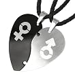 Interlocking Heart Stainless Steel Puzzle Pendant by Cuff-Daddy