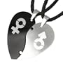 Interlocking Heart Stainless Steel Puzzle Pendant