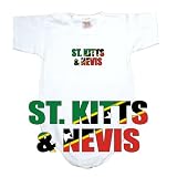 Baby Bodysuit White Flag St. Kitts & Nevis Country