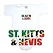 Baby Bodysuit White  Flag St. Kitts & Nevis  Country