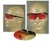Winchester Series Ratchet Temple Safety Glasses w/ Vermilion Lens