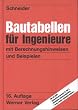 Bautabellen f�r Ingenieure. Mit Berechnungshinweisen und Beispielen