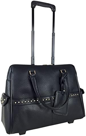 20"l Computer/laptop Bag Tote Duffel Rolling Wheel Case Purse Carry Tablet Black