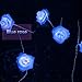 Homdox 2M 20 LED Seasonal Decoration Rose Flower Fairy String Lights for Wedding Christmas Holiday Party Decor valentine lights string (Blue)