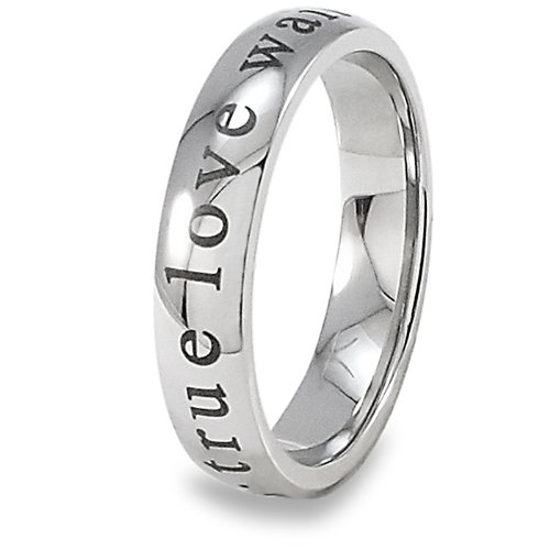True Love Waits Stainless Steel Ring (4.5 mm) - Sizes 4-11
