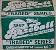 1987 Topps Baseball Card Traded Set - 132 Cards, Brand New!