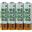 MAXELL 888691 - MH64BP RECHARGEABLE NIMH BATTERIES (AA; 4 PK)