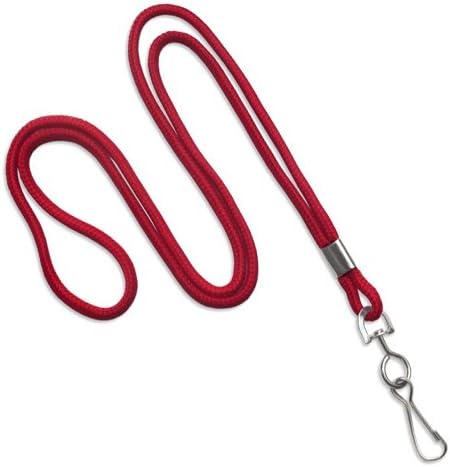 TruOffice Red 36-Inch Round Lanyards with Swivel Hook, 100-Pack (CLANY36-RD)