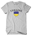 (Cybertela)Ukraine Flag Crest Men's T-shirt Country Pride Shield Tee