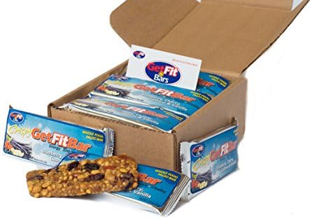 GetFit Bar Blueberry, Cherry, Cashew &amp; Vanilla Paleo Friendly Custom Whole Food Nutritional Energy Snack Bar - Crispy Recipe!