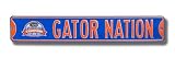 FLORIDA GATORS GATOR NATION w/2006 Champions logo AUTHENTIC METAL STREET SIGN (6 X 36)