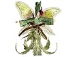 7.5" Princess Garden Green and Purple Lily Fairy Glitter Christmas Ornament