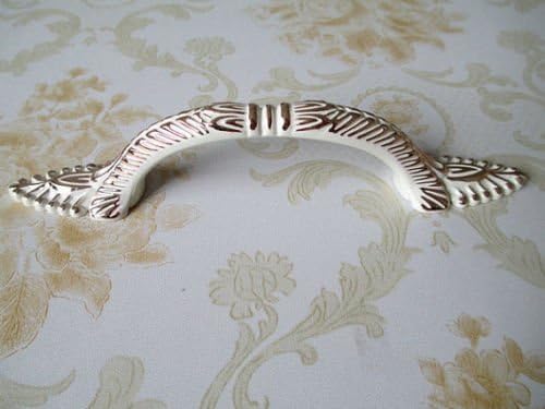 Cabinet Pulls Drawer Knob Pull Handles Kitchen Cabinet Drawer Knob Door Handles Cream White Gold (Handles- 3.75" (96mm))