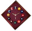 12in Diamond Billiard Clock Cherry & Wine Mali Felt